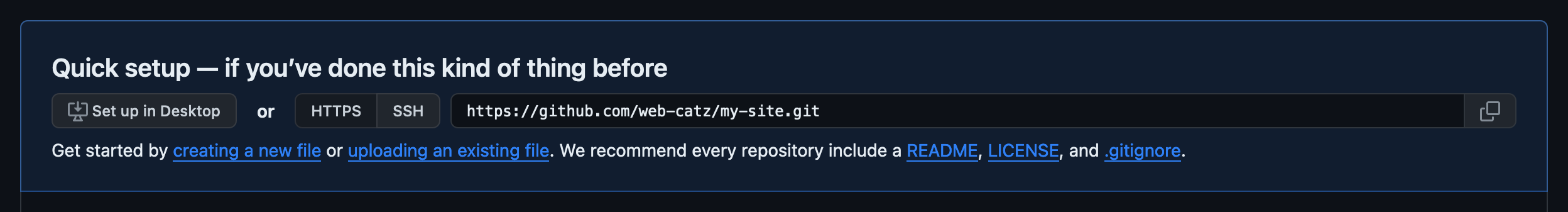 screenshot of a github repository's https url